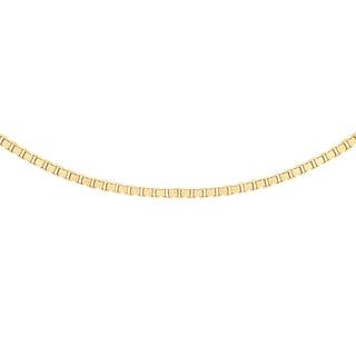 9K Yellow Gold 12 Box Venetian Chain/ 18"