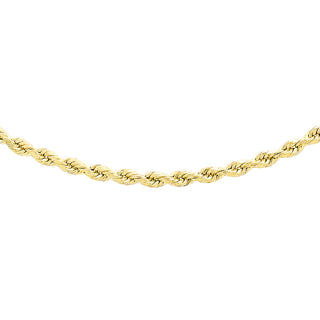 9K Yellow Gold 30 Hollow DC Rope Chain/ 20"