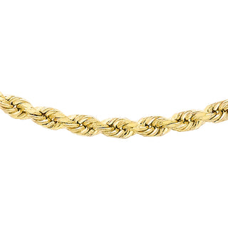 9K Yellow Gold 60 Hollow DC Rope Chain/ 16"