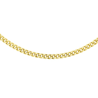 9K Yellow Gold 30 Diamond Cut Curb Adjustable Chain