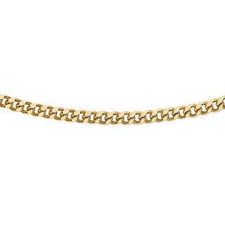 9K Yellow Gold 40 Diamond Cut Curb Chain/ 22"