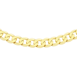 9K Yellow Gold Flat Diamond Cut Curb Chain/ 20"