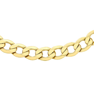 9K Yellow Gold 150 Hollow Curb Chain/ 18"