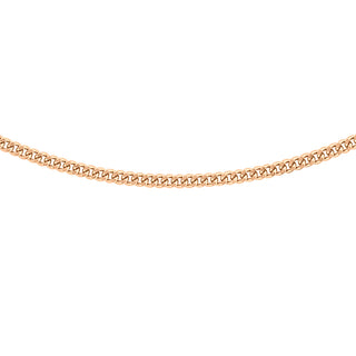 9K Rose Gold 30 Diamond Cut Curb Chain/ 18"-20"