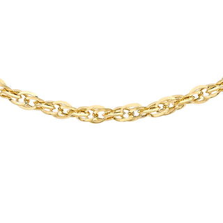 9K Yellow Gold Hollow Prince Of Wales Chain/ 16"