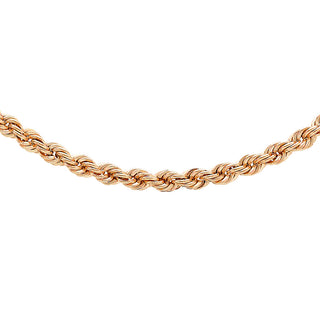 9K Rose Gold Hollow Rope Chain/ 20"