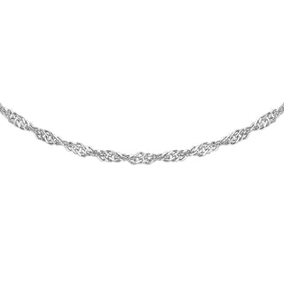 9K White Gold 45 Twist Curb Chain