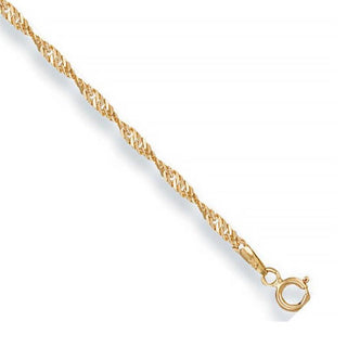 9K Yellow Gold Singapore Anklet/ 10’’