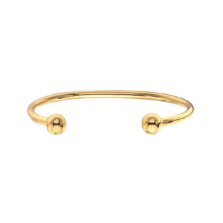 9K Yellow Gold Solid Torque Bangle