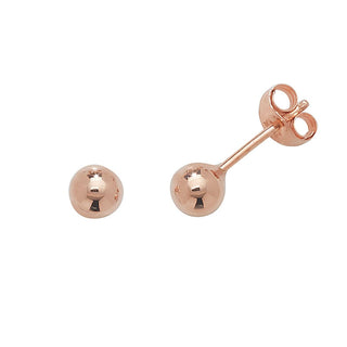 9ct Rose Gold 4mm Ball Stud Earrings