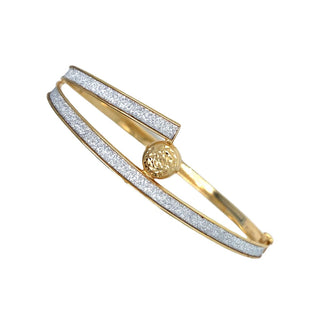 9K Yellow Gold Stardust Bangle