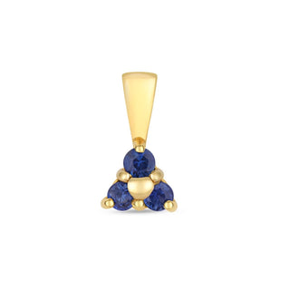 9K Yellow Gold Trefoil Sapphire Pendant