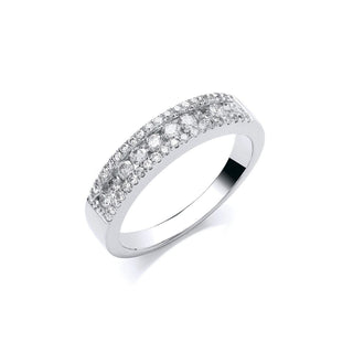 18K White Gold 0.50ct Diamond Half Eternity Ring