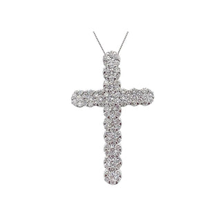 18K White Gold 1.65ct Diamond Cross Pendant