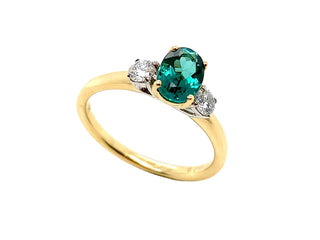 green tourmaline ring