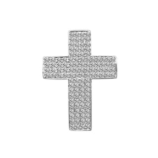 18K White Gold 0.60ct Diamond Cross Pendant