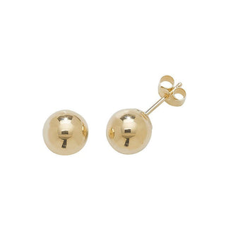 9ct Yellow Gold 7mm Ball Stud Earrings