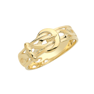 9ct Yellow Gold Buckle Ring