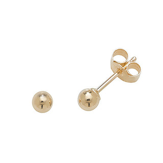 9ct Yellow Gold 3mm Ball Stud Earrings