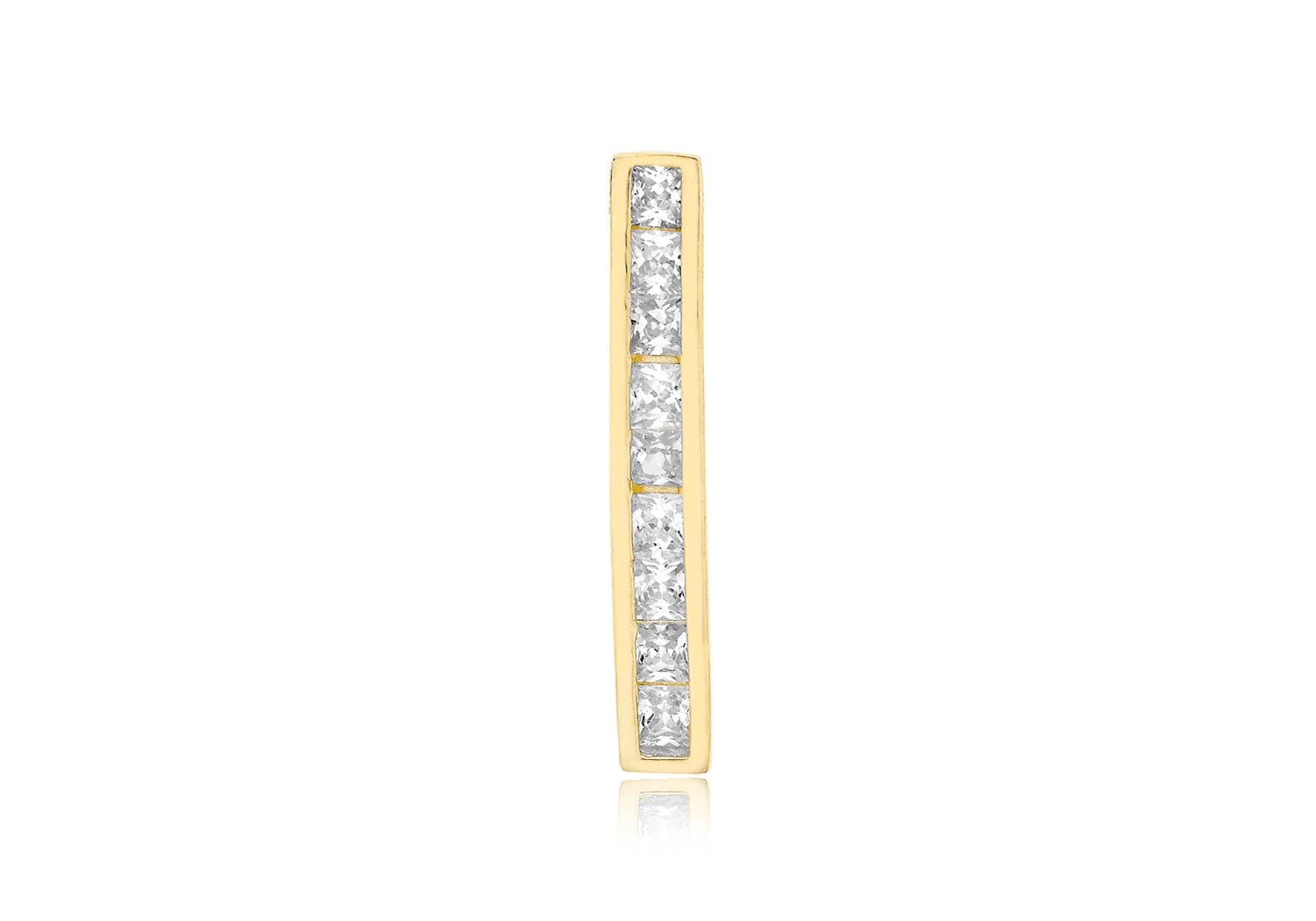 9K Yellow Gold Cubic Zirconia Bar Pendant – Sonny's Jewellers