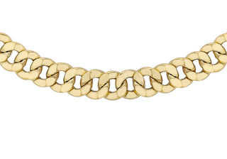 9ct Yellow Gold Round Curb Chain 22"