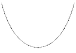 9ct White Gold Mirror Box Chain 18"