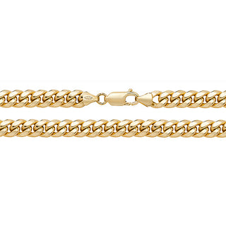 9ct Yellow Gold Cuban Curb Chain 22"