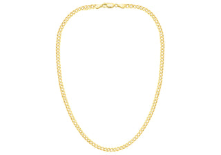 9ct Yellow Gold DC 5.7mm Curb Chain 18"